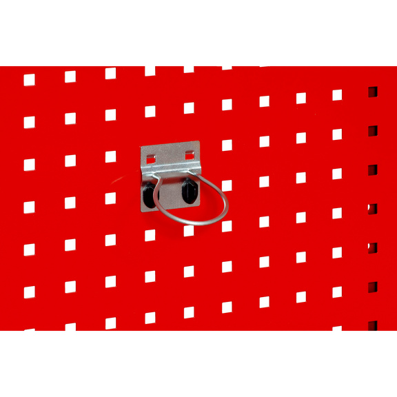 Round holder For square holes in perforated plates, workshop trolleys and the ORSY<SUP>®</SUP>1 shelving systems - HOLD-RD-60MM