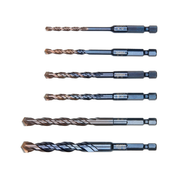 Multi-purpose drill bit Multipack MFD-S 1/4 inch hex shank, 6 pieces