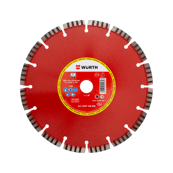 Segmented construction site diamond cutting disc - CUTDISC-DIA-CONSTRUCTION-BR22,2-D180MM