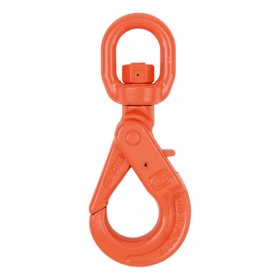 Safety hook with swivel, QC 10 - SAFEHOK-SWIV-CHN-GD10-(4,0T)-D10