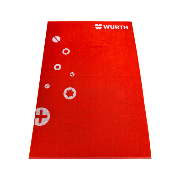 Beach towel - BEACHTOWEL-W.SCREWHEADS-RED