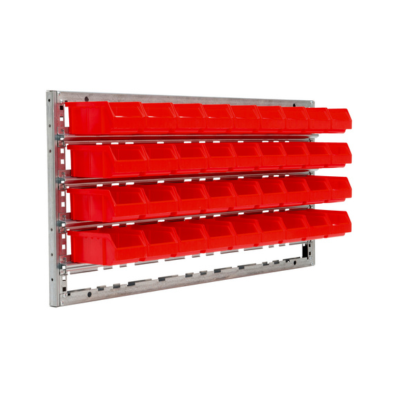 Wall rack 500 With universal rail for storage boxes in size 4