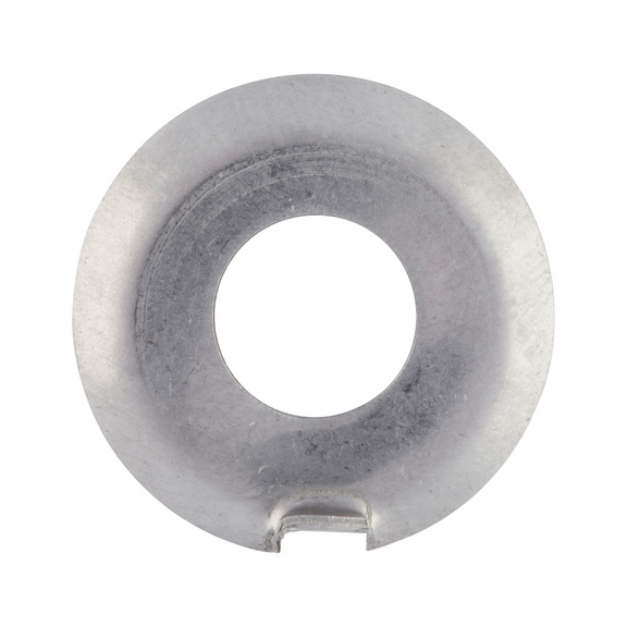 Tab washer, external tab DIN 432, zinc-plated steel, blue passivated (A2K) - LOKPLT-EXTAB-DIN432-(A2K)-21X42X1,6