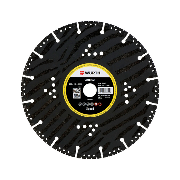 Speed Omni-Cut diamond cutting disc, construction site