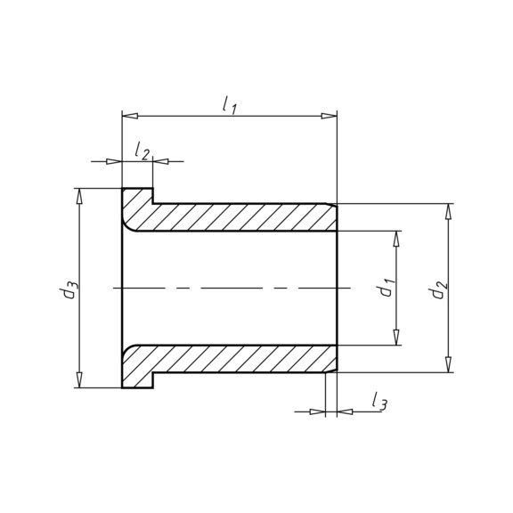 Canon de perçage à tête - HDDRLBSH-DIN172-A-2,5X5X6