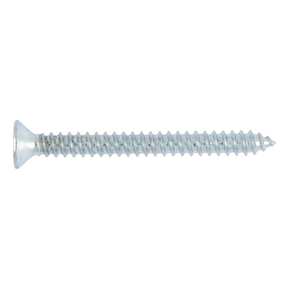 Tapping screw, countersunk head DIN 7982, zinc-plated steel, blue passivated (A2K), TX, shape C - 1