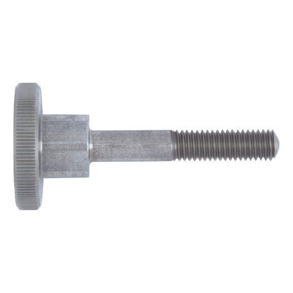 Knurled thumb screw, high profile DIN 464, A1 stainless steel, plain - SCR-KNRL-DIN464-A1-M6X50