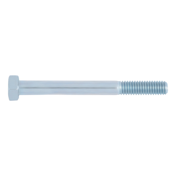 Hexagonal bolt with shank DIN 931, steel 8.8, zinc-plated, blue passivated (A2K) - SCR-HEX-DIN931-8.8-WS32-(A2K)-M22X100