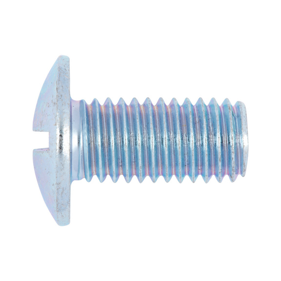 Slotted round head screw W-0231, steel 4.8, zinc-plated, with slot - 1