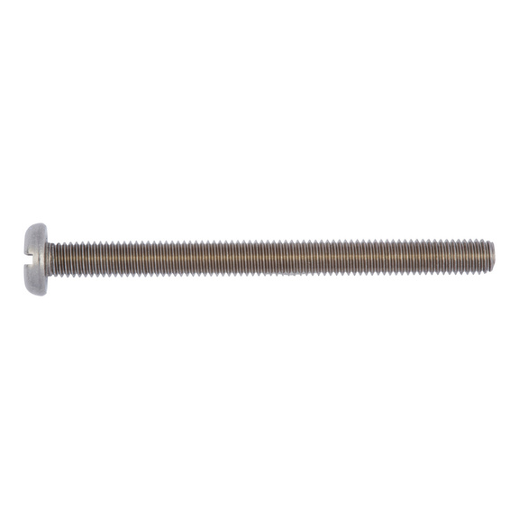 Slotted flat-head screw ISO 1580, A2 stainless steel, plain - SCR-PANHD-ISO1580-A2-SL-M4X5