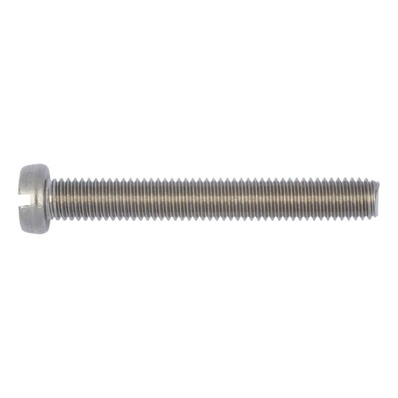 Vis à tête cylindrique à fente DIN 84, inox A2, brut - VIS-DIN84-A2/70-FTE-M3,5X10