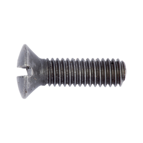 Slotted raised countersunk head screw DIN 964, steel 4.8, plain - SCR-RSDCS-DIN964-4.8-M6X90