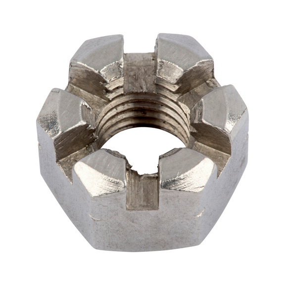 Castellated nut DIN 935, A4 stainless steel, plain - NUT-CASTLE-DIN935-A4-WS36-M24