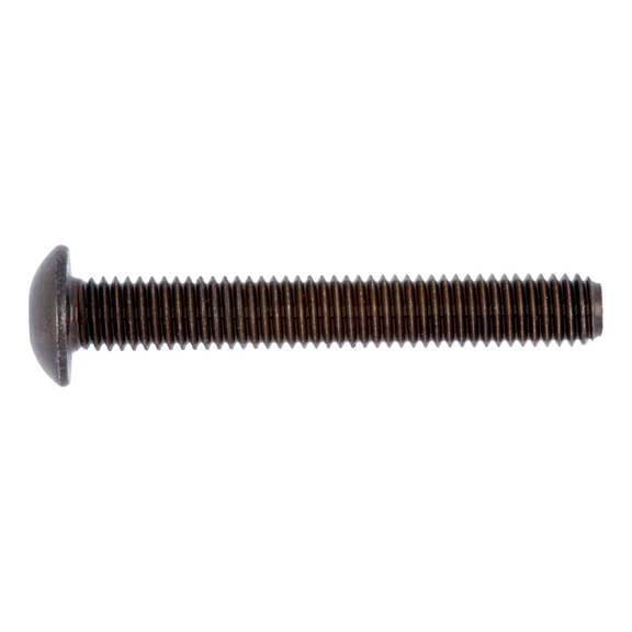 Screw with flattened half round head with hexagon socket, imperial - SCR-BUT-SOC-ALLOY-(PL)-4_40X1/4