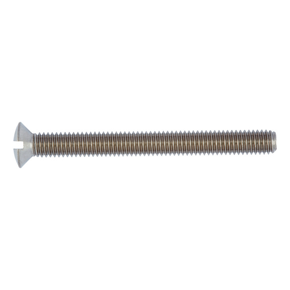 Slotted raised countersunk head screw DIN 964, A2 stainless steel, plain - SCR-RSDCS-DIN964-A2-SL-M4X6