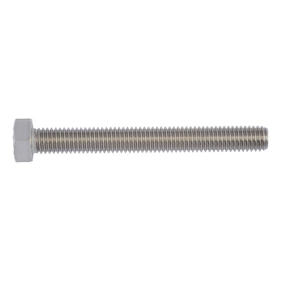 Hexagonal bolt with thread up to the head DIN 933, A4 stainless steel, plain - SCR-HEX-DIN933-A4/70-WS17-M10X20