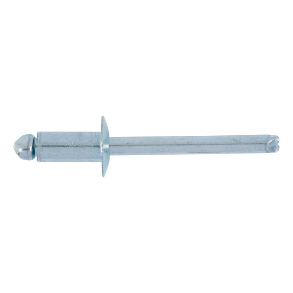 Blind rivet, open, with break mandrel and flat head ISO 15977, dome head, aluminium/steel - RIV-ISO15977-L-ALU/ST-(8,0-10,0)-4,8X14