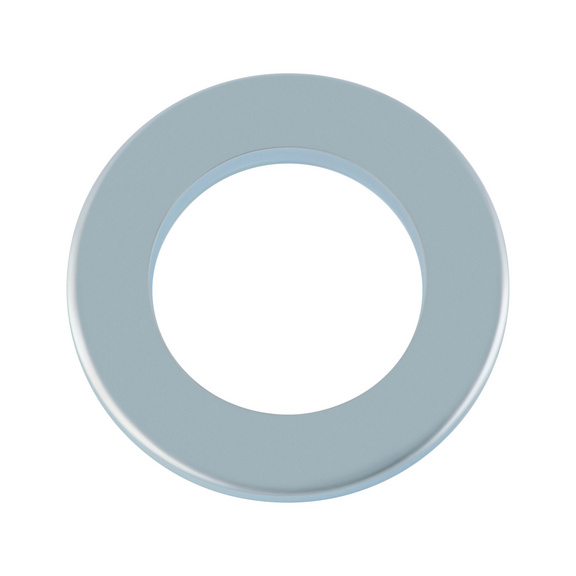 Washer DIN 433, zinc-plated steel, blue passivated (A2K), for cylinder head screw - 1