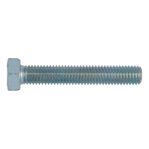 Hexagonal bolt with thread up to the head ISO 4017, steel 8.8, zinc-plated, blue passivated (A2K) - SCR-HEX-ISO4017-8.8-WS10-(A2K)-M6X90