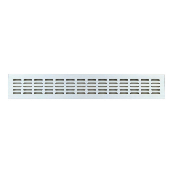 Grille de ventilation Avec rainure ovale 28 x 5 mm - GRILLE DE VENTILATION-ARGENT-80/400MM