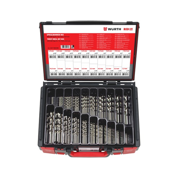 Buy Twist drill HSS DIN 338 type RN wide 155 pieces online