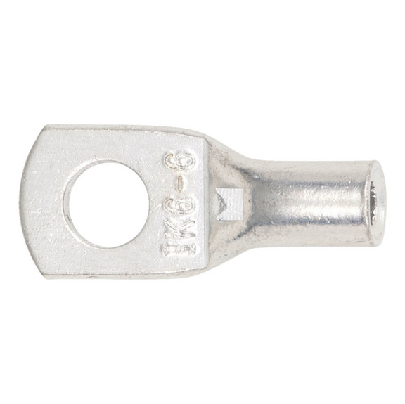 Pipe cable lug with inspection hole - TUBCBLLUG-INSPHO-CU-(J2N)-M6-6SMM