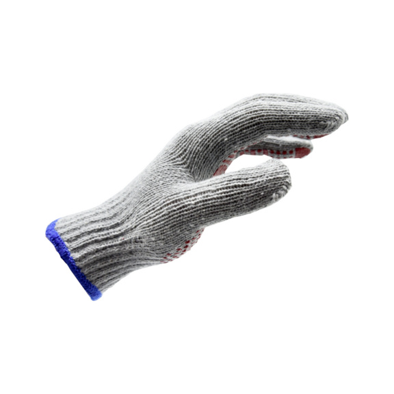 Protective glove Construct - PROTGLOV-KNIT-PVC-GREY/RED-SZ10