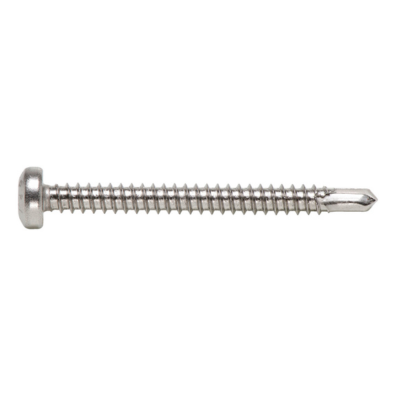 Drilling screw, flat head with H cross recess pias<SUP>®</SUP> - SCR-DBIT-PANHD-A2-H2-3,9X16