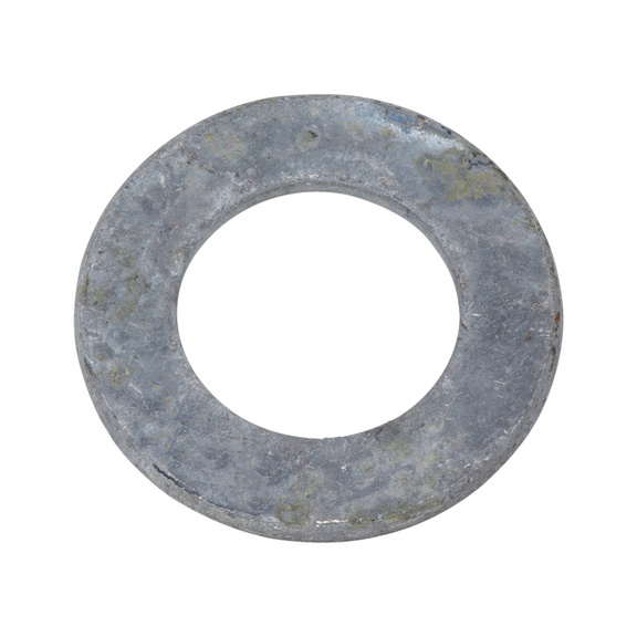 Flat washer with chamfer DIN EN ISO 7090, steel, hot-dip galvanised (hdg), hardness class 300 HV - 1