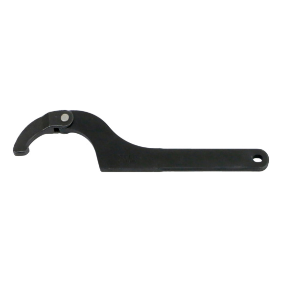 Jointed hook wrench with nose - ARTICULATED HOOK WR W. NOSE WS 35-60MM