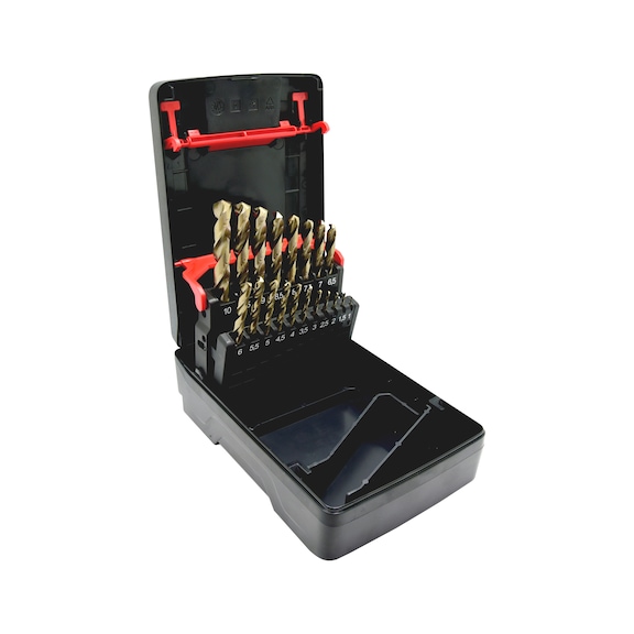 Buy Twist drill bit HSCo DIN 338 asmt 19 pcs Syska online