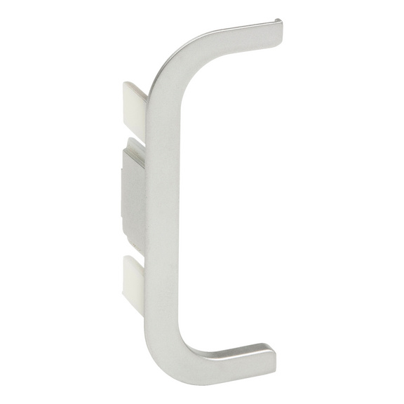 Capuchon Pour poignée encastrée en aluminium, forme C, ouverte, horizontale - EMB FINI PROFIL ALU FORME C OUVERT INOX