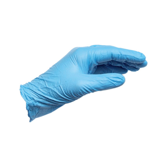 Protective glove Blue nitrile disposable