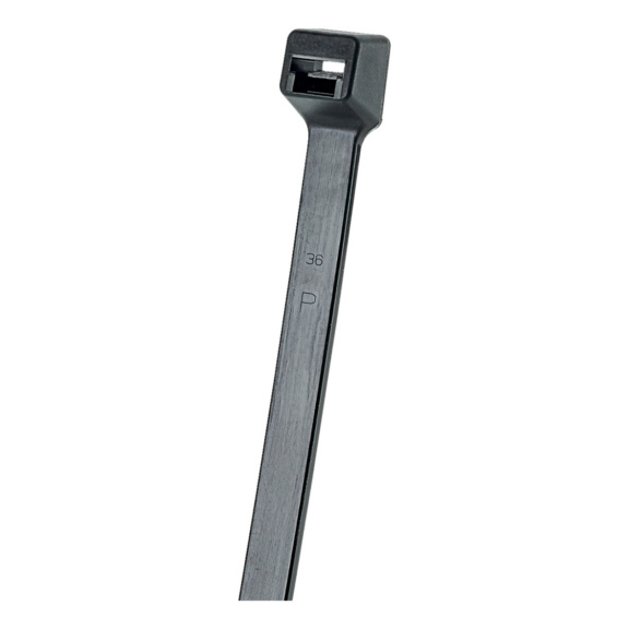 Cable ties with plastic latch closure – industrial quality - CBLTIE-PA-BLCK-PLT1.5S-C0-4,8X157MM