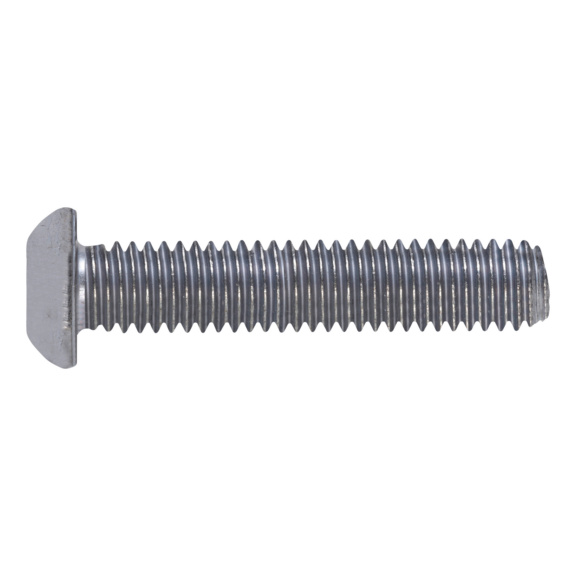 Screw with flattened half round head and hexagon socket ISO 7380-1 steel FK010.9, zinc-nickel-plated silver (ZNSHL) - SCR-ISO7380/1-010.9-HS5-(ZNSHL)-M8X40