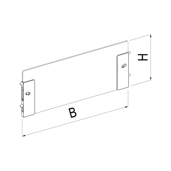 OrgaAer transverse divider - DIVIDR-F.OFFICE-CRS-A7-SILVRGREY