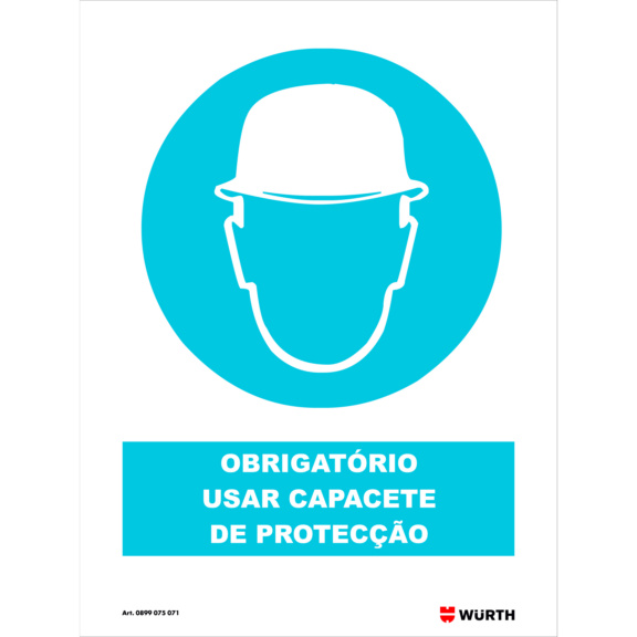 Use head protection (with text) - MANTRYSIGN-HELM-PVC-400X300MM