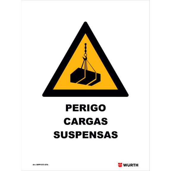 Warning sign - WARNSIGN-MIND-SUSPENDED-LOAD-400X300MM