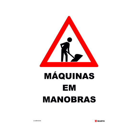 Danger Sign "Machines Manoeuvring" - WARNSIGN-MIND-CNSTMACHINE-600X400MM