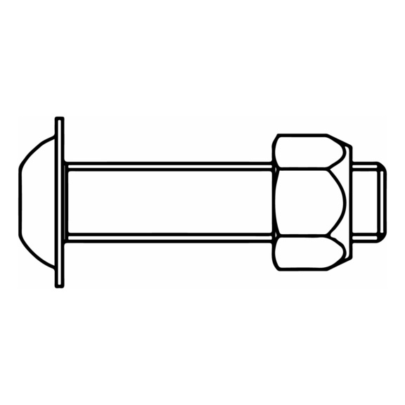 Boulon ISO 7380-2/7042 acier zingué 8.8 - SCR-ISO7380-2-08.8-NUT-7042-8-A2K-M12X30