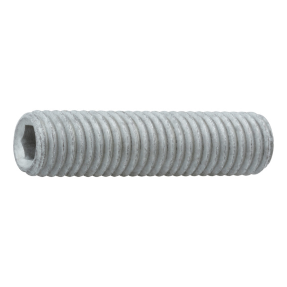 Vis sans tête ISO 4029 acier 45H zinc lamellaire argenté (ZFSHL) - SCR-RGCTR-ISO4029-45H-HS8(ZFSHL)-M16X25