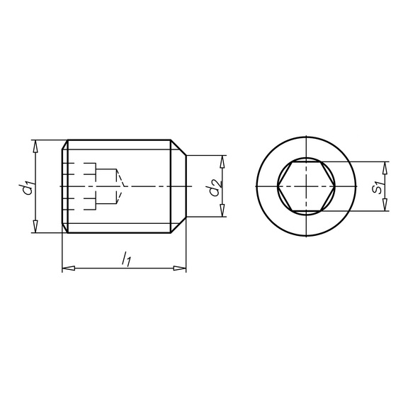 ISO4026 polyamide 6.6 nature - SCR-FLPT-ISO4026-PA6.6-HS8-M16X20