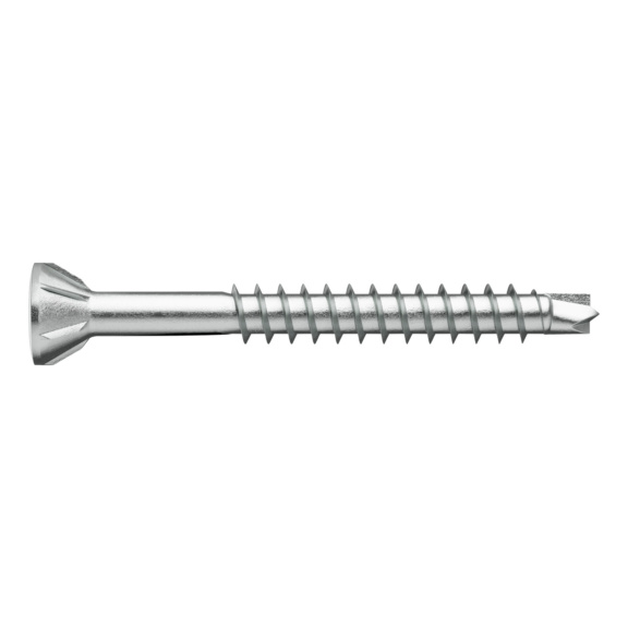 Vis à bois pour façade en bois ASSY<SUP>®</SUP>plus 4 A2 SRCS inox brut A2 filetage partiel petite tête bombée fraisée 60° - SCR-SRCS-DBIT-WO-A2-RW20-4X45/26