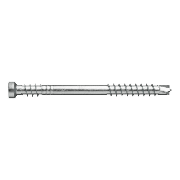 Vis à bois pour construction de terrasses ASSY<SUP>®</SUP>plus 4 A2 CH inox brut A2 filetage partiel avec filetage sous la tête tête cylindrique - VIS BOIS ASSY4 PLUS TERRASSE A2 5,5X50