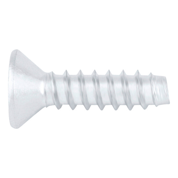 Countersunk tapping screw, shape F with Z recessed head DIN 7982, steel, zinc-plated, blue passivated - 1