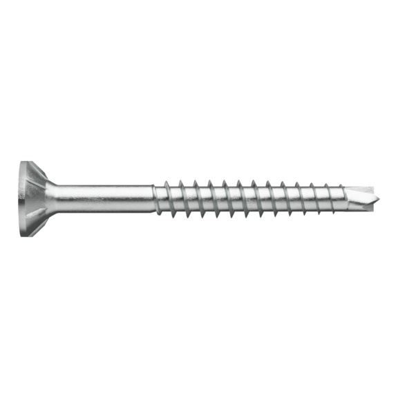 Vis à bois universelle ASSY<SUP>®</SUP>plus 4 A2 CSMR inox A2 brut filetage partiel tête fraisée autofraisante - VIS BOIS ASSY4 PLUS A2 4X35/18