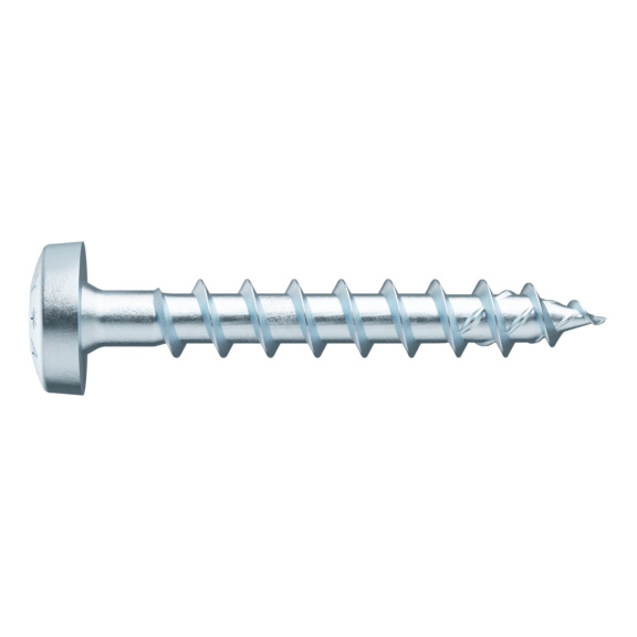 Vis à bois de montage ASSY<SUP>®</SUP> 4 PH Acier zingué, filetage total, tête bombée - SCR-PANHD-WO-RW10-(A2K)-3X35/32