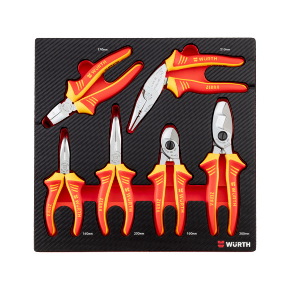 System assortment 6.4.1, pliers VDE 6 pieces - PLRS-SET-VDE-6PCS