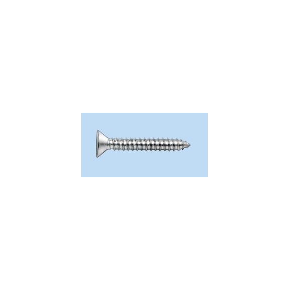 Countersunk tapping screw shape F with H recessed head DIN 7982, steel, zinc-plated, blue passivated (A2K) - 1