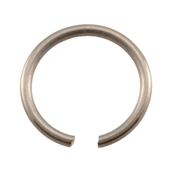 Round wire snap ring and snap ring groove DIN 9925, A2 stainless steel, for shafts - 1